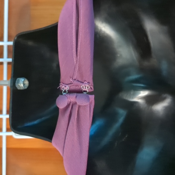 BELSOIE* prom gown size 10, lavender grape EUC. Chiffon sleeves, lined, boning - Picture 4 of 10